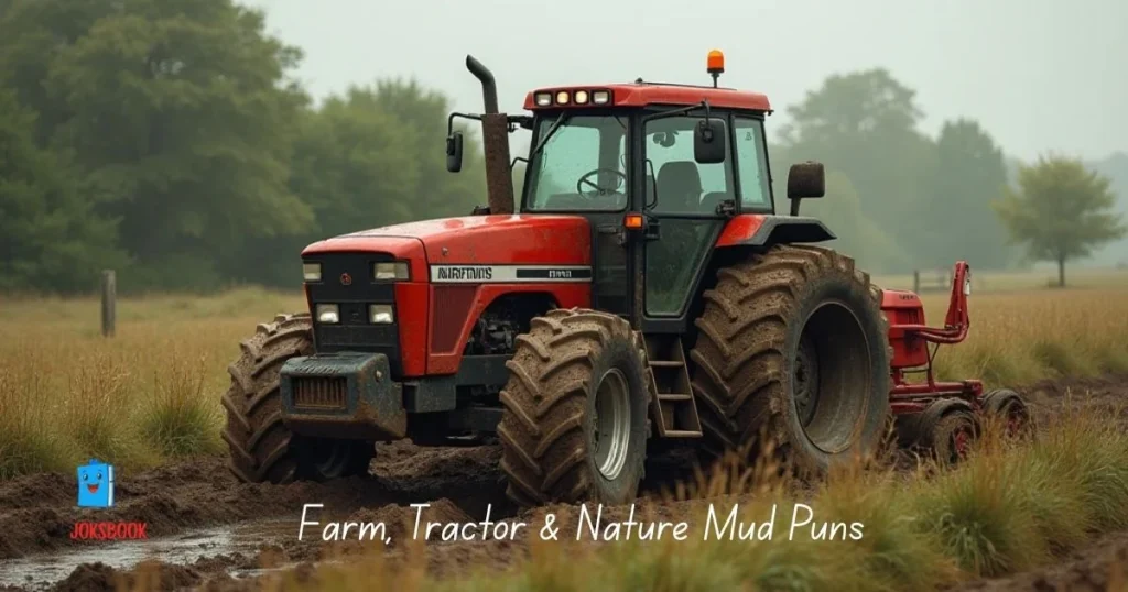 Farm Tractor And Nature Mud Puns