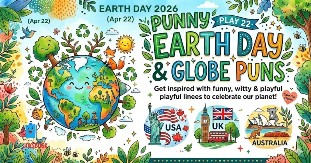 Punny Earth Day Captions And Globe Puns