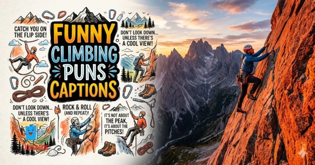 Funny Climbing Puns Captions