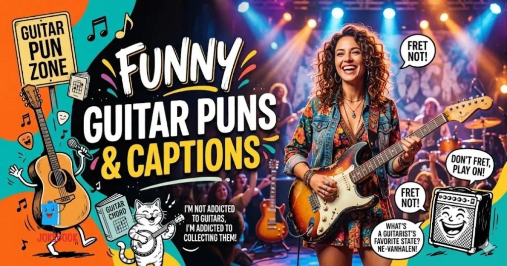 Funny Guitar Puns Captions