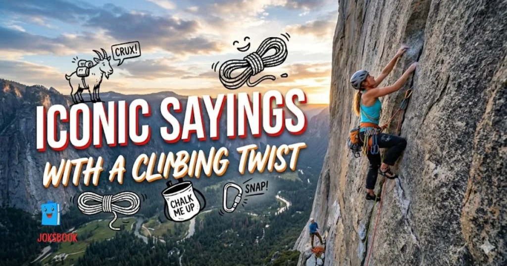 Iconic Sayings With A Climbing Twist