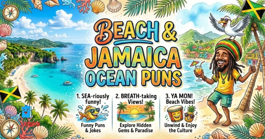 Beach And Jamaica Ocean Puns