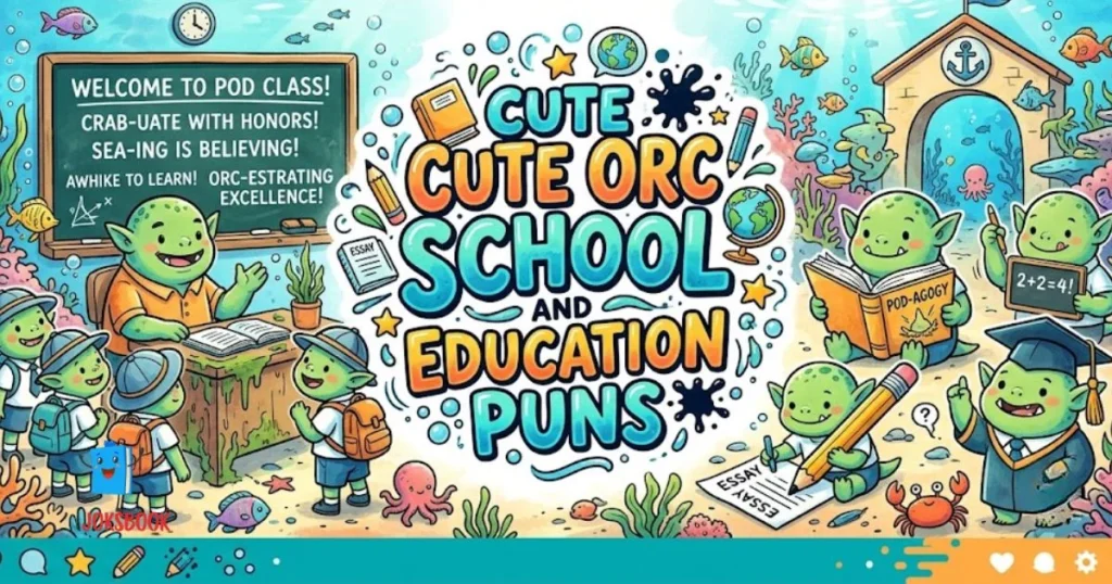 Cute Orc School And Education Puns