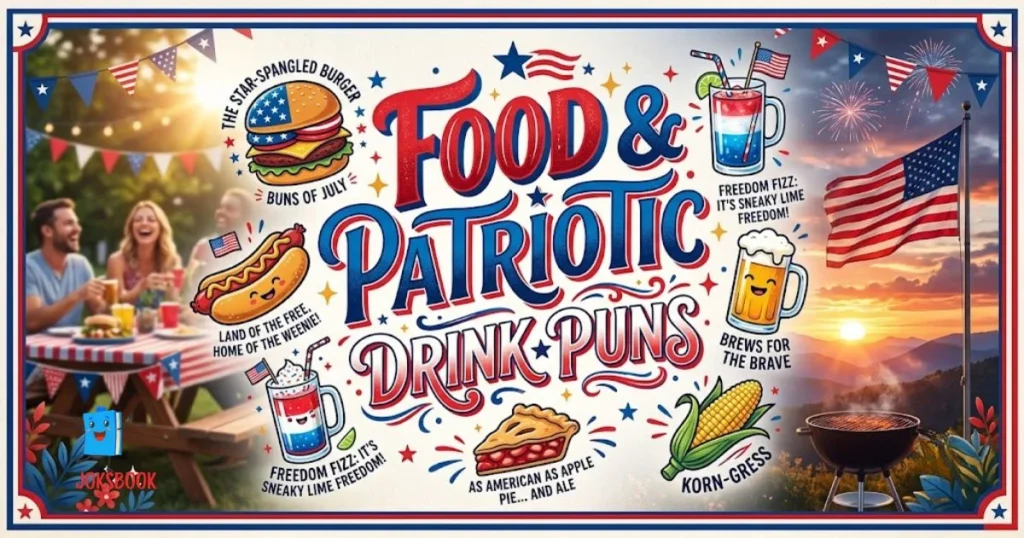 Food And Patriotic Drink Puns