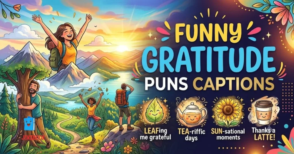 Funny Gratitude Puns Captions